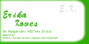 erika koves business card